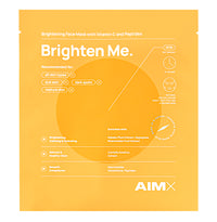 Lerelle Beauty Aimx Brighten Me sheet mask sachet ingredient panel