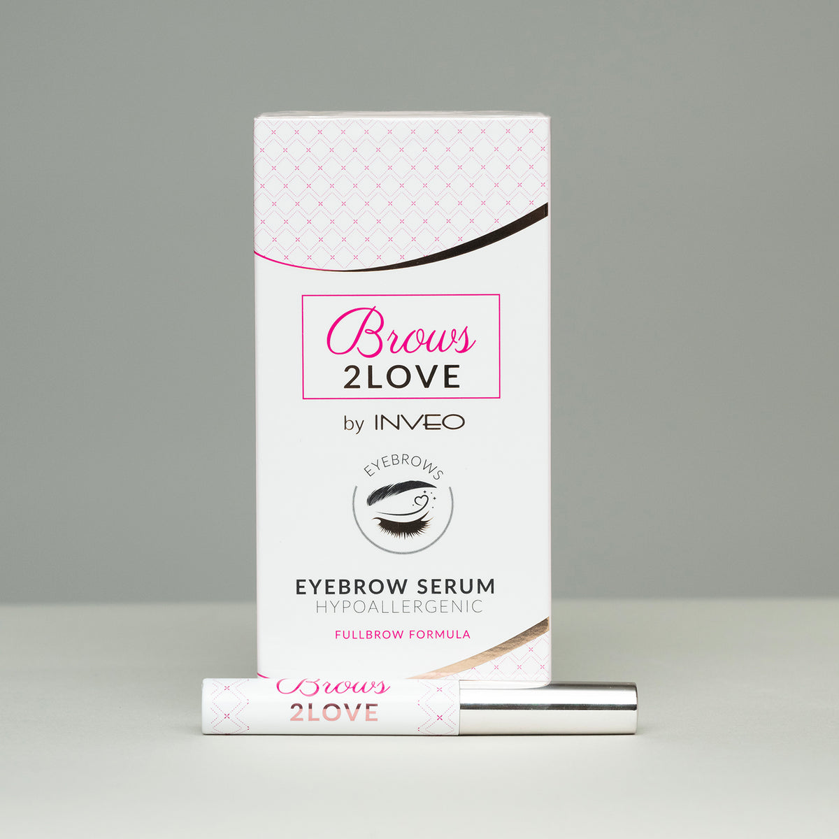 Lerelle Beauty Brows2Love Eyebrow Growth Serum with product packaging on a light background