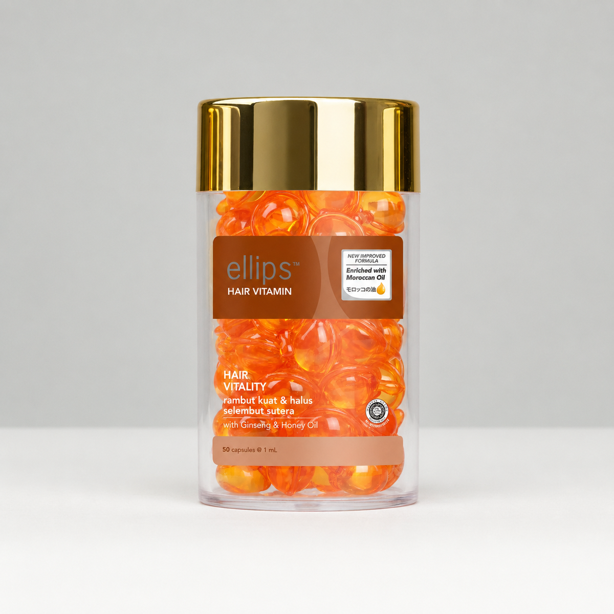 Lerelle Beauty Ellips Hair Vitality serum capsules jar with gold lid