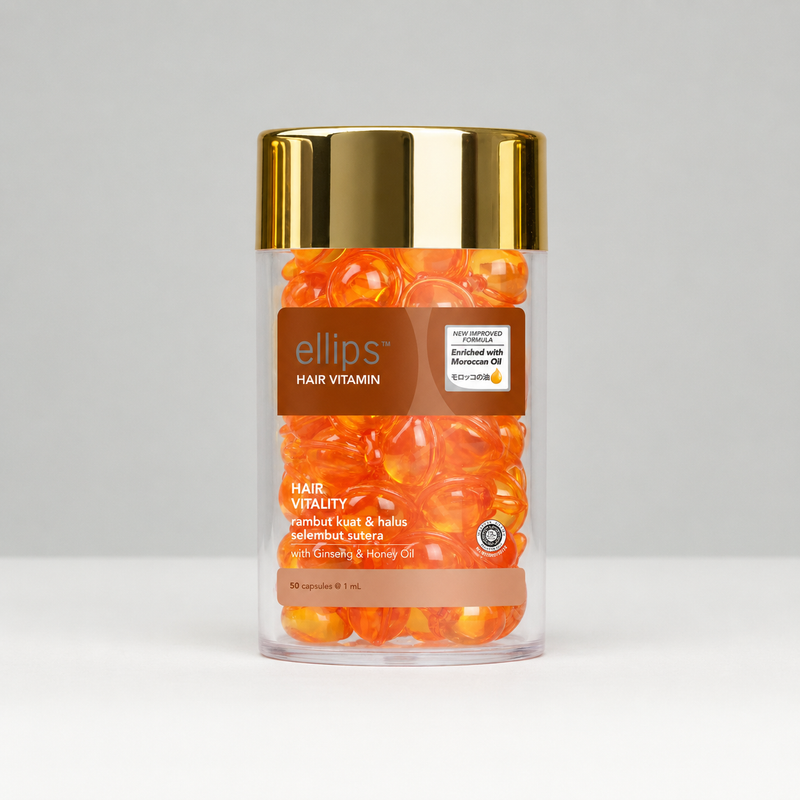 Lerelle Beauty Ellips Hair Vitality serum capsules jar with gold lid