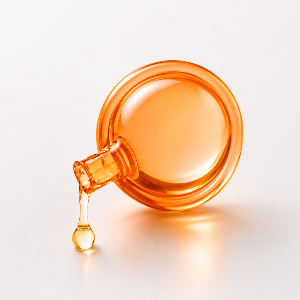 Lerelle Beauty Ellips Hair Vitality serum capsule with golden-orange serum droplet on a light background