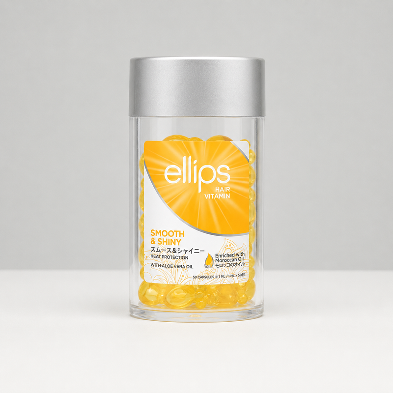 Lerelle Beauty Ellips Smooth & Shiny hair serum capsules jar with silver lid