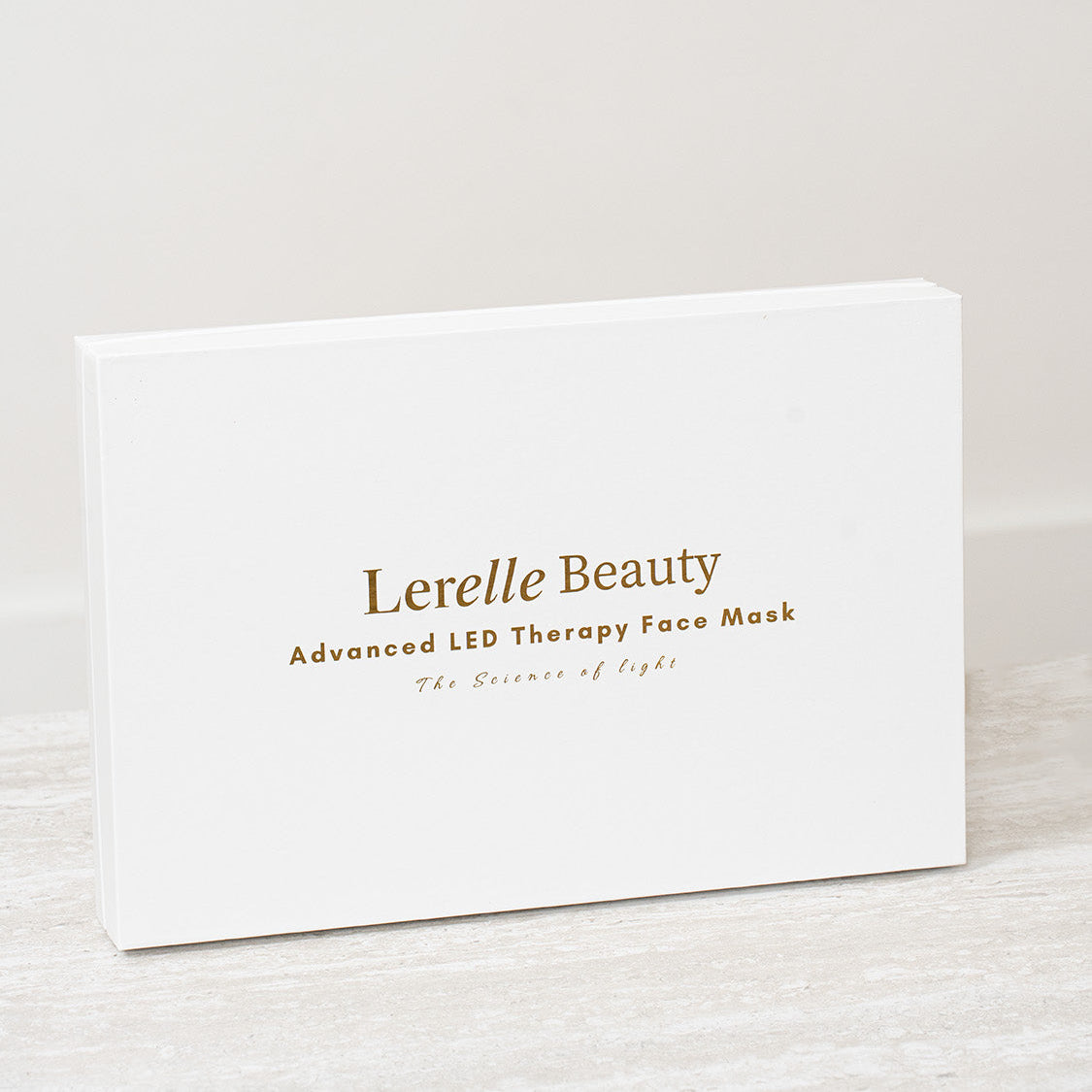 Lerelle Beauty Advanced LED Therapy Face Mask packaging on a light background