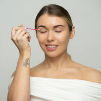 Lerelle Beauty Lashes2Love Biopeptides eyelash growth serum being applied to lash line
