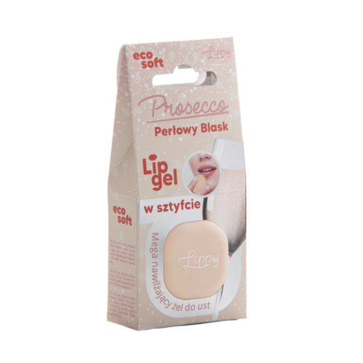 Lerelle Beauty Lippy Prosecco natural lip balm box packaging front view