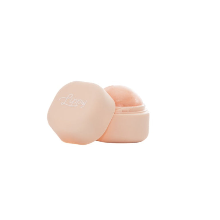 Lerelle Beauty Lippy Prosecco lip gel stick, closed and open showing cream balm